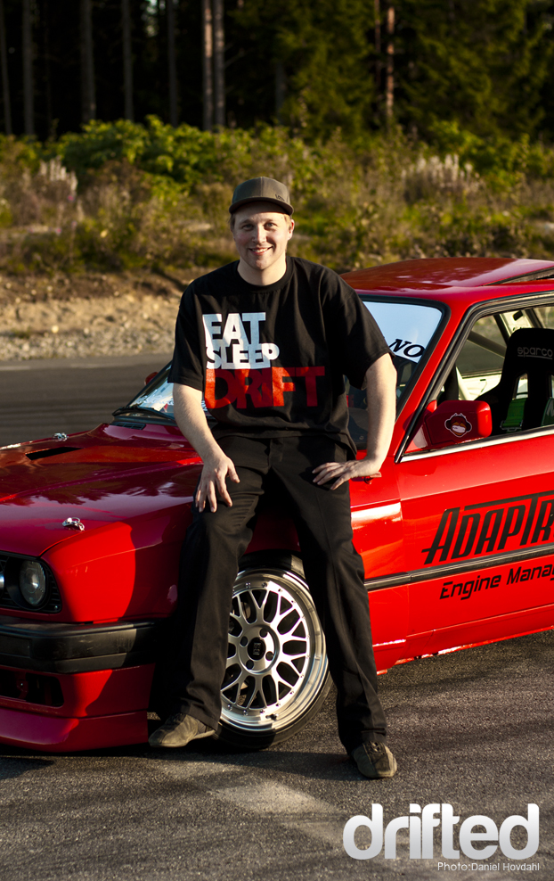 E30 Drift Car The driver of the red BMW E30 Joacim Flatby Nielsen has