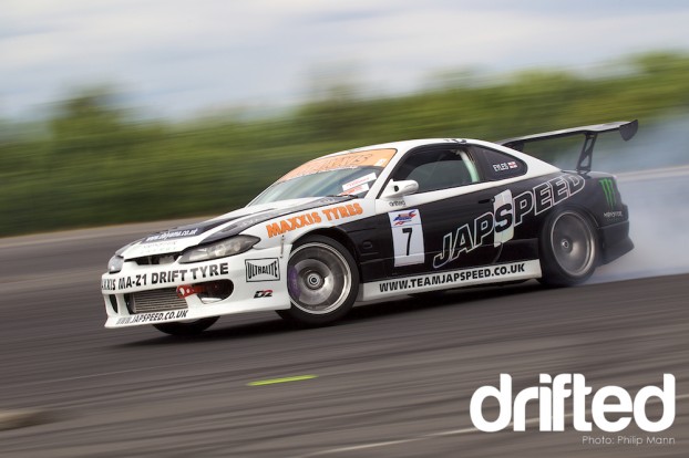 Danny Eyles drifting at Donny