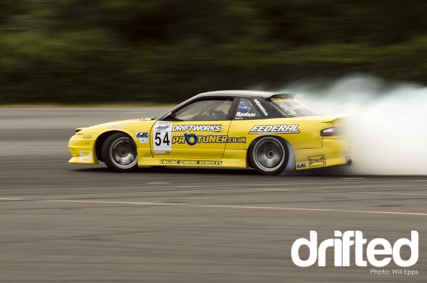 Greg Gush PS13 Donnington Park Launch Pad Drifting Driftworks Nissan 200sx Smoke