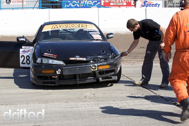 Rob Finn after crash at BDC Norfolk