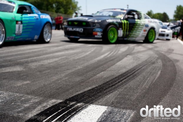 Formula Drift Grid Tire Marks