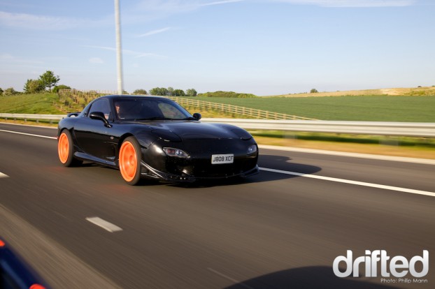 RX7 on the motorway