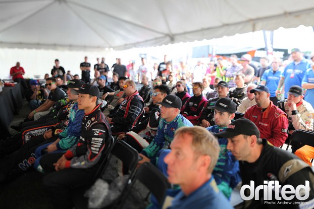 Formula Drift Rd 4 Drivers Meeting