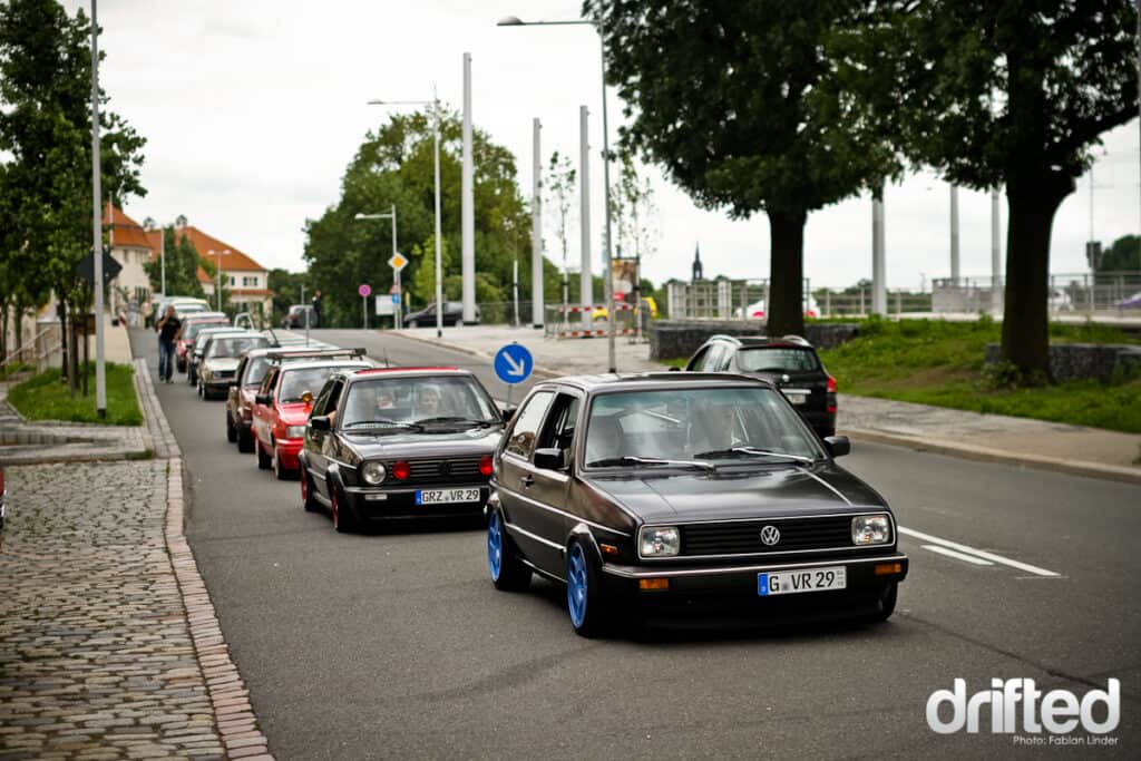 EVENT: XS Carnight Drift Demo - Image At midday the invited cars arrived, like this VW club