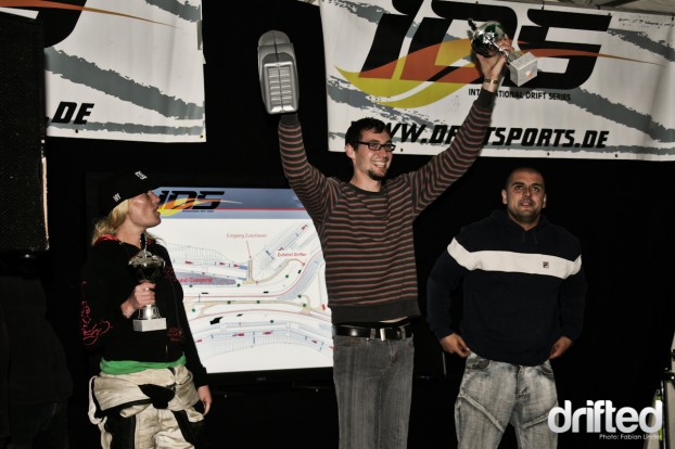 The street results: 3rd Matthias Dietz, 2nd Sara Hagemann, 1st Ronny Thimmig (in the middle)