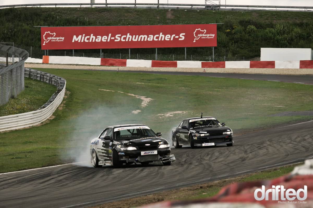 EVENT: IDS Round 5: The Ring: Part II - Image Very hard to judge: The first two battles between Falken driver Niels Becker and Speed Industries mastermind Tobi Welti showed that their skills where almost equal