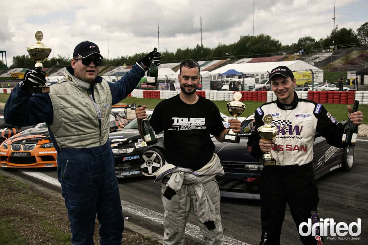EVENT: IDS Round 5: The Ring: Part II - Image 1. place: Tobias Welti - Speed Industries (middle). 2. place: Niels Becker - Falken, 3.place Michael Scherr - Nissan; Congratulations!