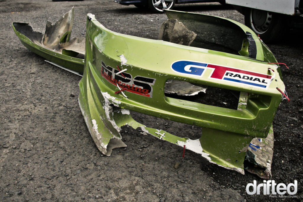 During Round 5 Rene got his new nickname:"the shredder" - no driver wrecks as many bodykits as him
