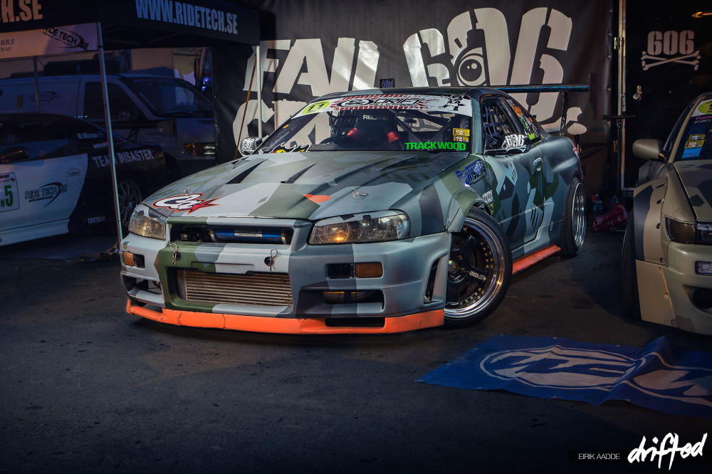 FailCrew Nissan Skyline R34 at Gatebil Rudskogen 2014