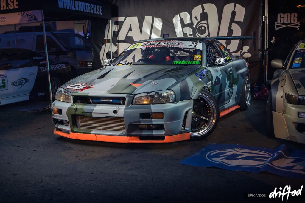 EVENT: Gatebil By Night - Image FailCrew Nissan Skyline R34 at Gatebil Rudskogen 2014