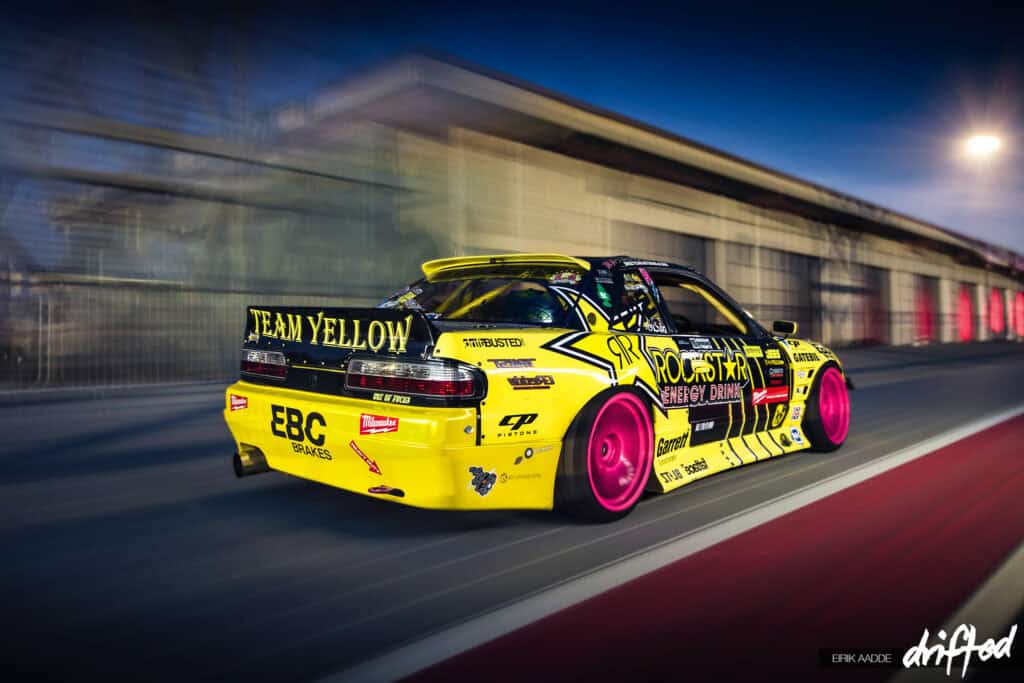 EVENT: Gatebil By Night - Image Team Yellow nissan Onevia S13 rigged at Gatebil Rudskogen