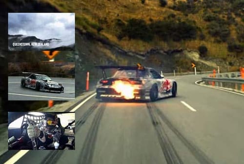 Mad Mike Whiddett drifting the crown range in new zealand