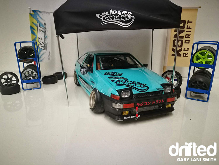 rc drift car ae86 front lights off