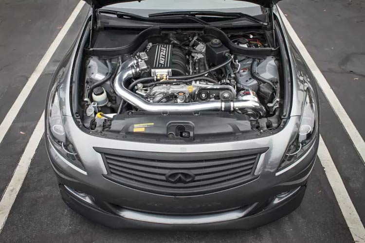 infiniti g37 stillen supercharger engine bay