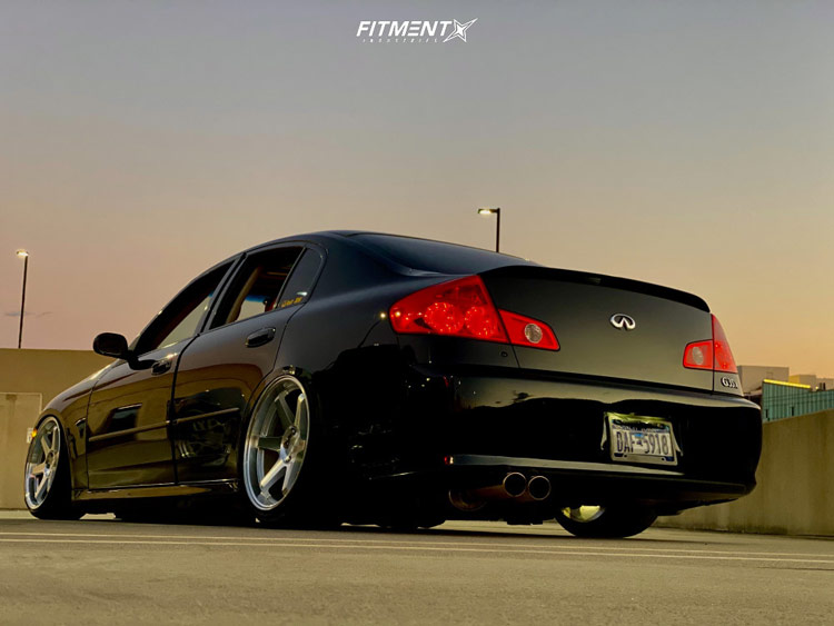 infiniti x truhart air suspension esr sr07 machined g35 exhaust