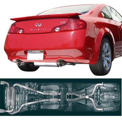 2-Door Coupe Only Fit 2003-2007 Infinti G35 /350z 2.5 Inch Stainless Steel Catback Exhaust System 3.75 Inch Muffler Tip 