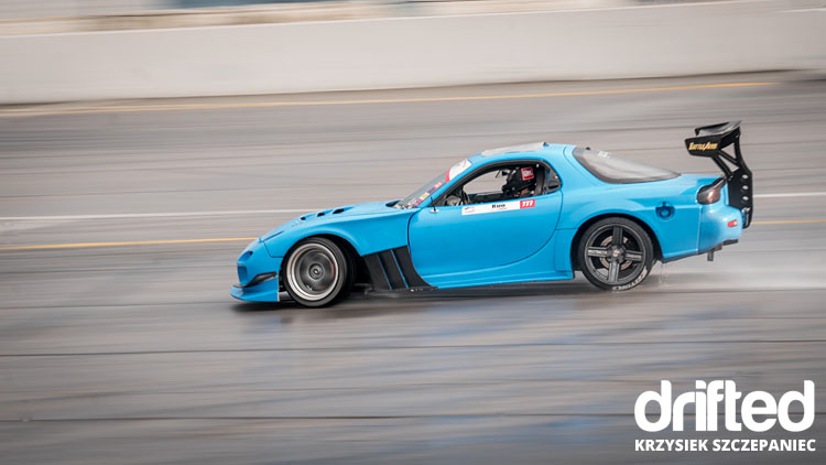 blue rx7 fd3s ebrake wheel lock