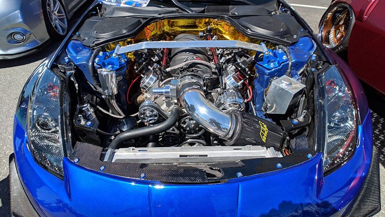 350z ls swap engine bay