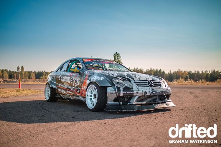 mercedes-drift-car-hard-parked