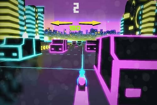 motorbike neon city