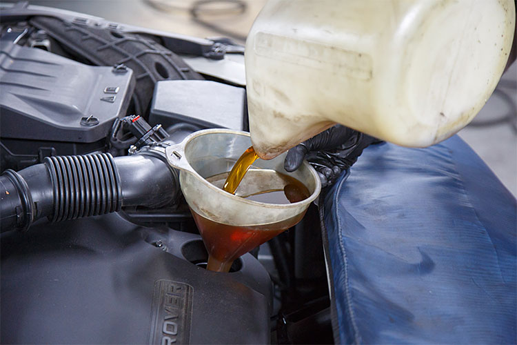 changing motor oil