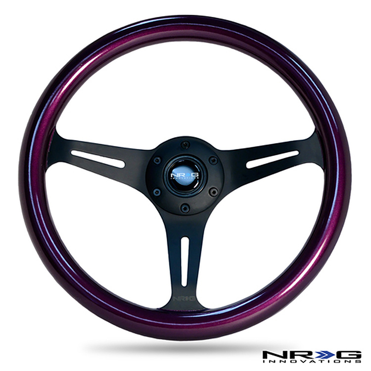 nrg painted wood racing steering wheel