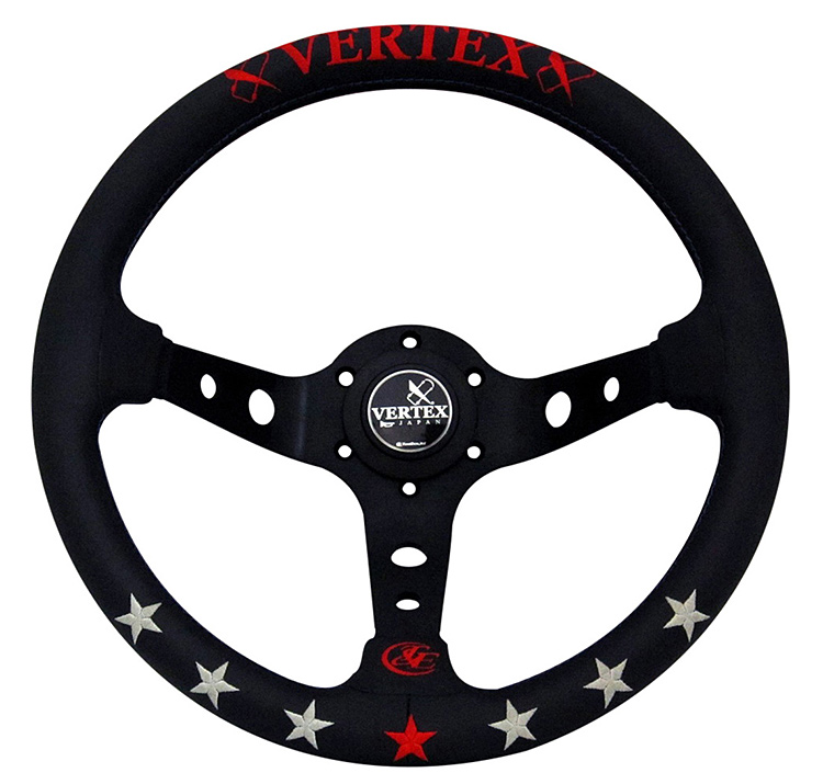 EVGATSAUTO 350mm/14in Racing Car Sport Steering Wheel Deep Dish 6 Bolts Universal Modified Racing Steering Red 