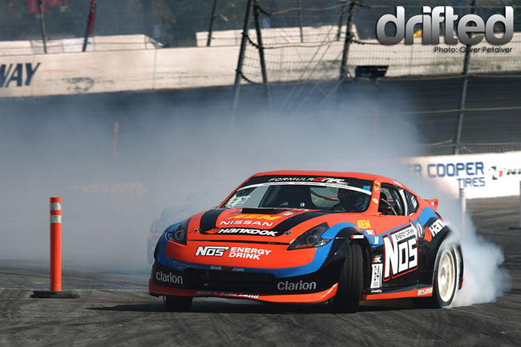 big angle chris forsberg 370z drift car