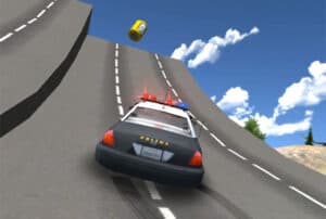 police car stunt driver