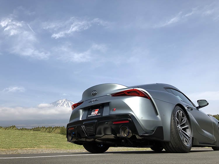 toyota gr supra hks dual muffler exhaust