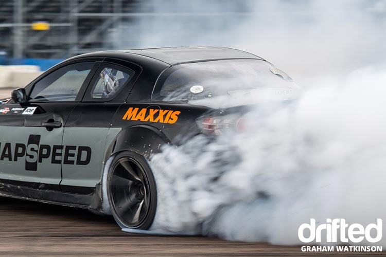 mazda rx-8 smoking tire