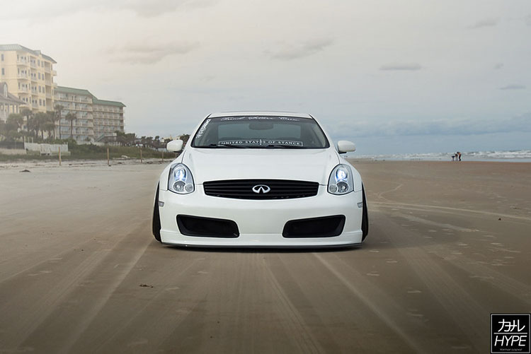 white lowered g35