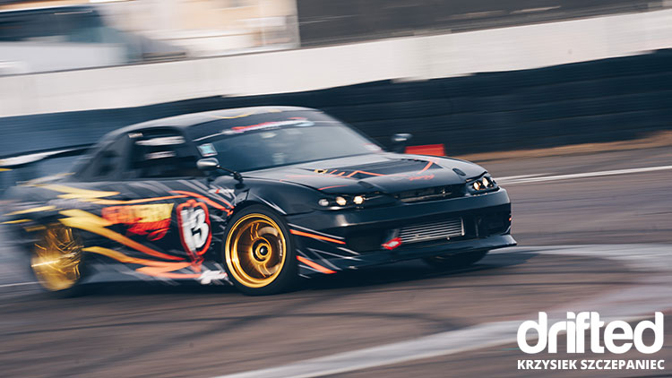 black silvia drift car