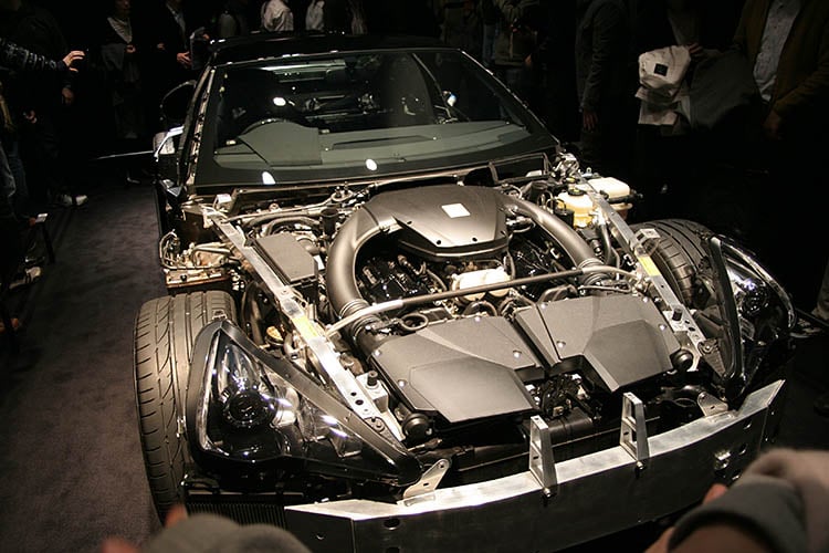 lexus lfa v10 engine bay exposed