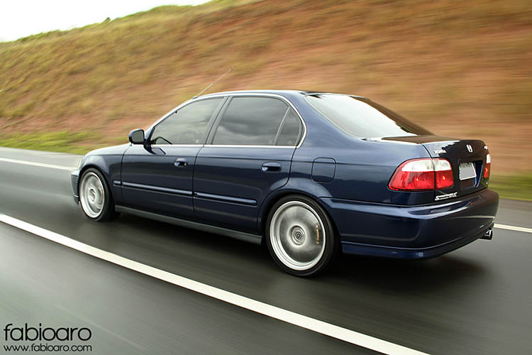 civic ex rolling shot photo blue