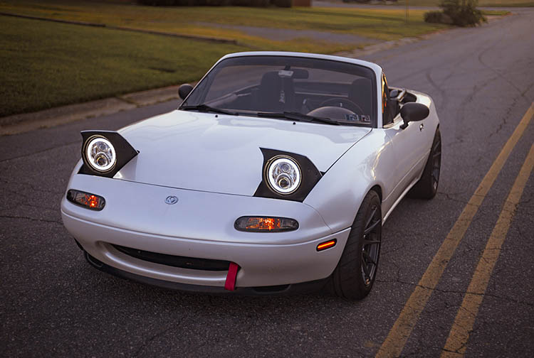 Quad-LED Chrome Halo Miata Headlights