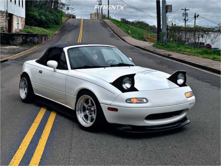 white 1991 miata mazda base raceland coilovers mst time attack silver miata wheels