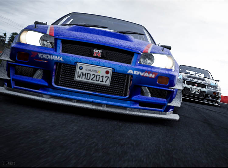 nissan skyline r34 gtr godzilla chase race