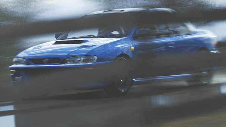 subaru impreza wrx pan panning photo