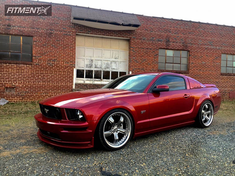 2005 mustang ford coilovers american racing razor gunmetal flush.