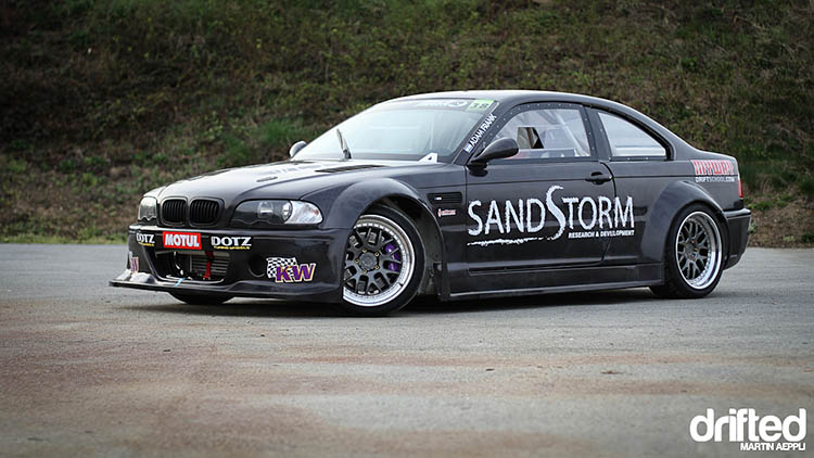 black widebody e46 m3 2jz side adam frank cartu racing koe king of europe