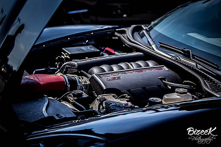 engine bay shot chevy corvette