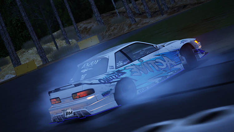 nissan silvia ps13 s13 drift big angle smoke lock