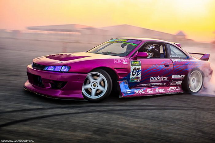 purple blue nissan 240sx 2jz drift drifting sunset smoke