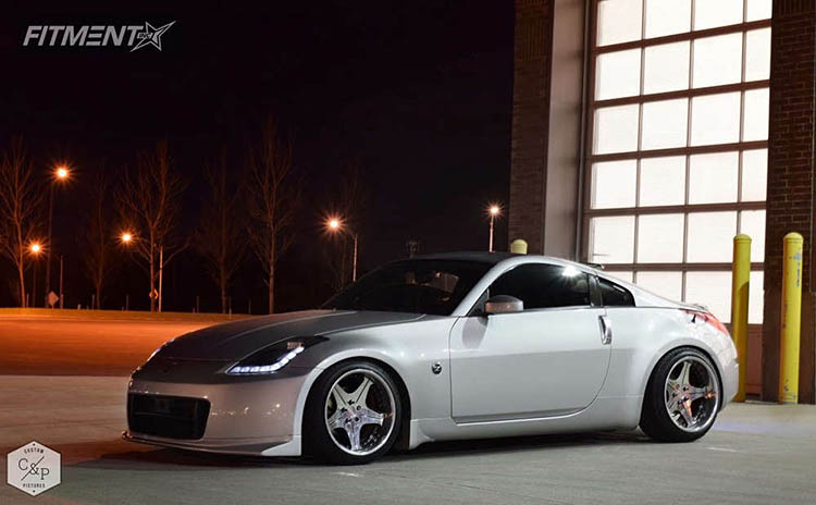 silver 350z nissan coilovers gmr other chrome flush