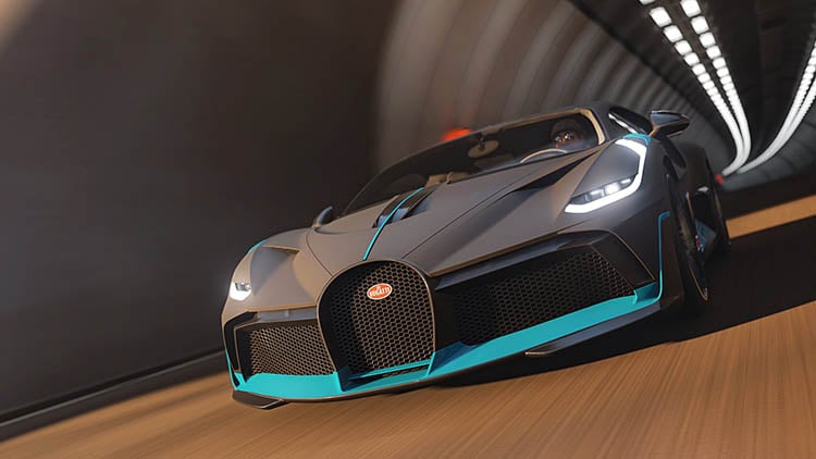 bugatti divo supercar hypercar pan tunnel