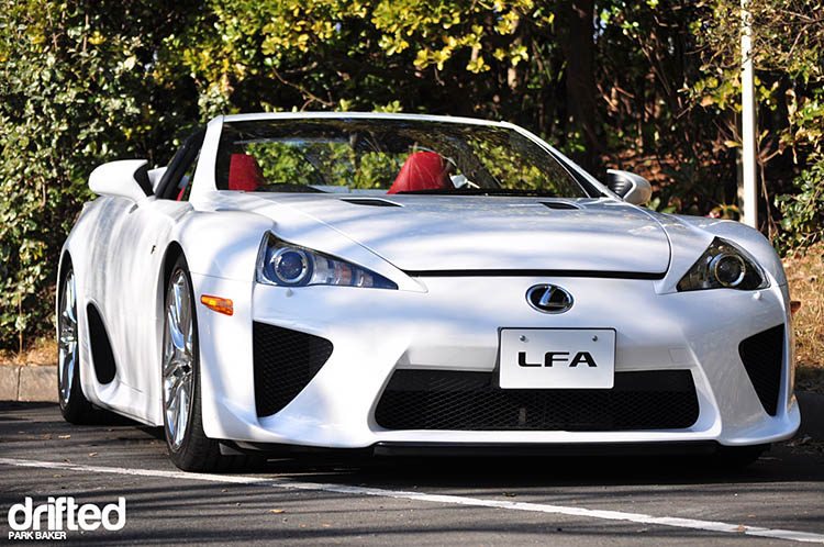 lexus lfa parked white