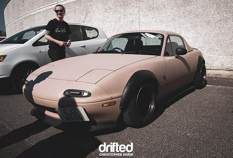 pink beige mazda mx5 na miata stance letstance uk