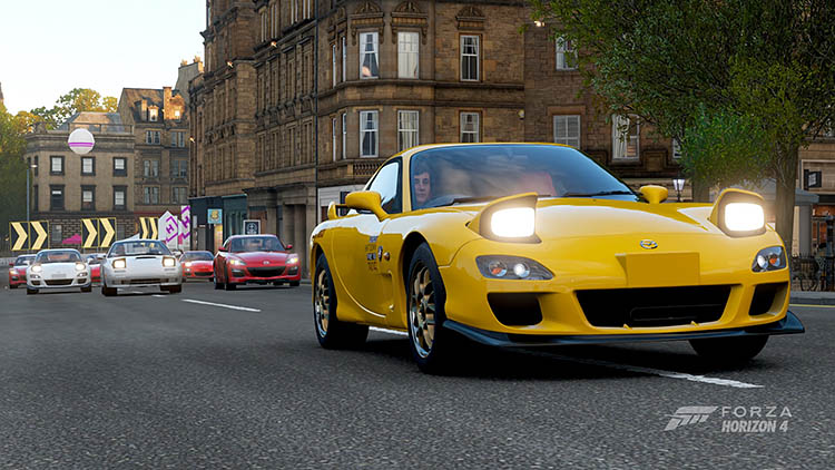 yellow mazda rx7 fd rotary power rx8 fc