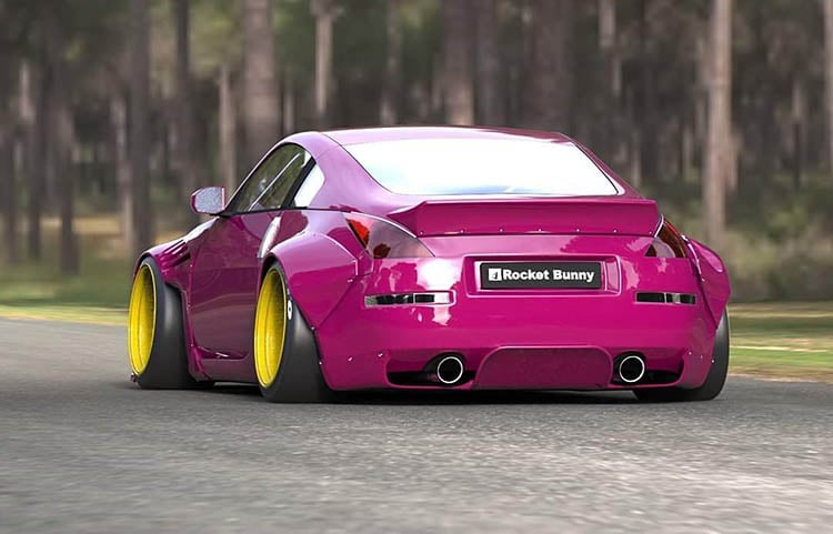 cg cgi nissan pink pandem tra kyoto widebody